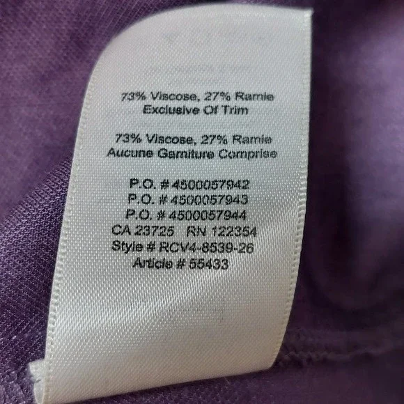 Wilfred Tunic Dress Women's XS Purple Viscose Boatneck Oversized Quiet Luxury - Picture 7 of 8